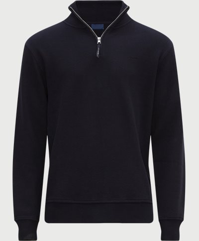 Gant Sweatshirts WAFFLE TEXTURE HALF ZIP 2026046 Blå